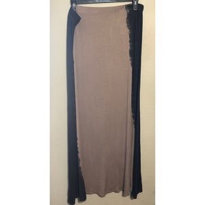 PLUS SIZE TIE DYE BLACK TAN SKIRT
